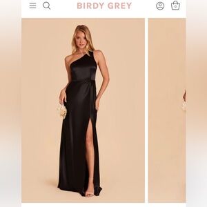 Birdy Grey - KIRA DRESS - SHINY SATIN BLACK size small